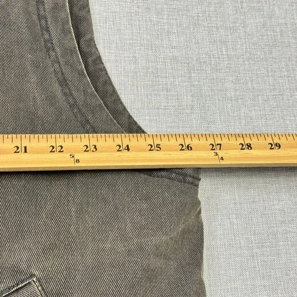 Woolrich Canvas Fleece Lined Vest Mens XL Brown Full Zip Insulated Pockets - Picture 6 of 9